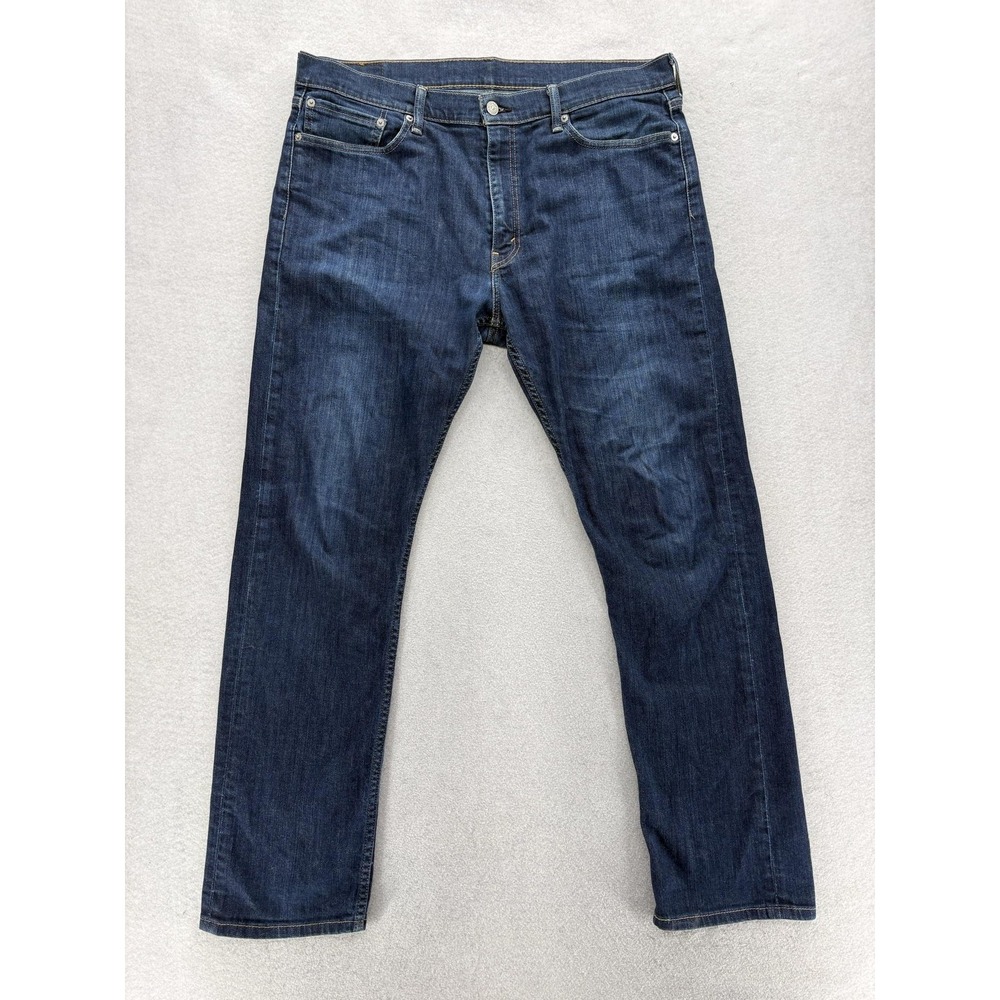 Levis 513 Jeans Mens 36x32 Blue Dark Wash Slim Straight Stretch Denim Pants